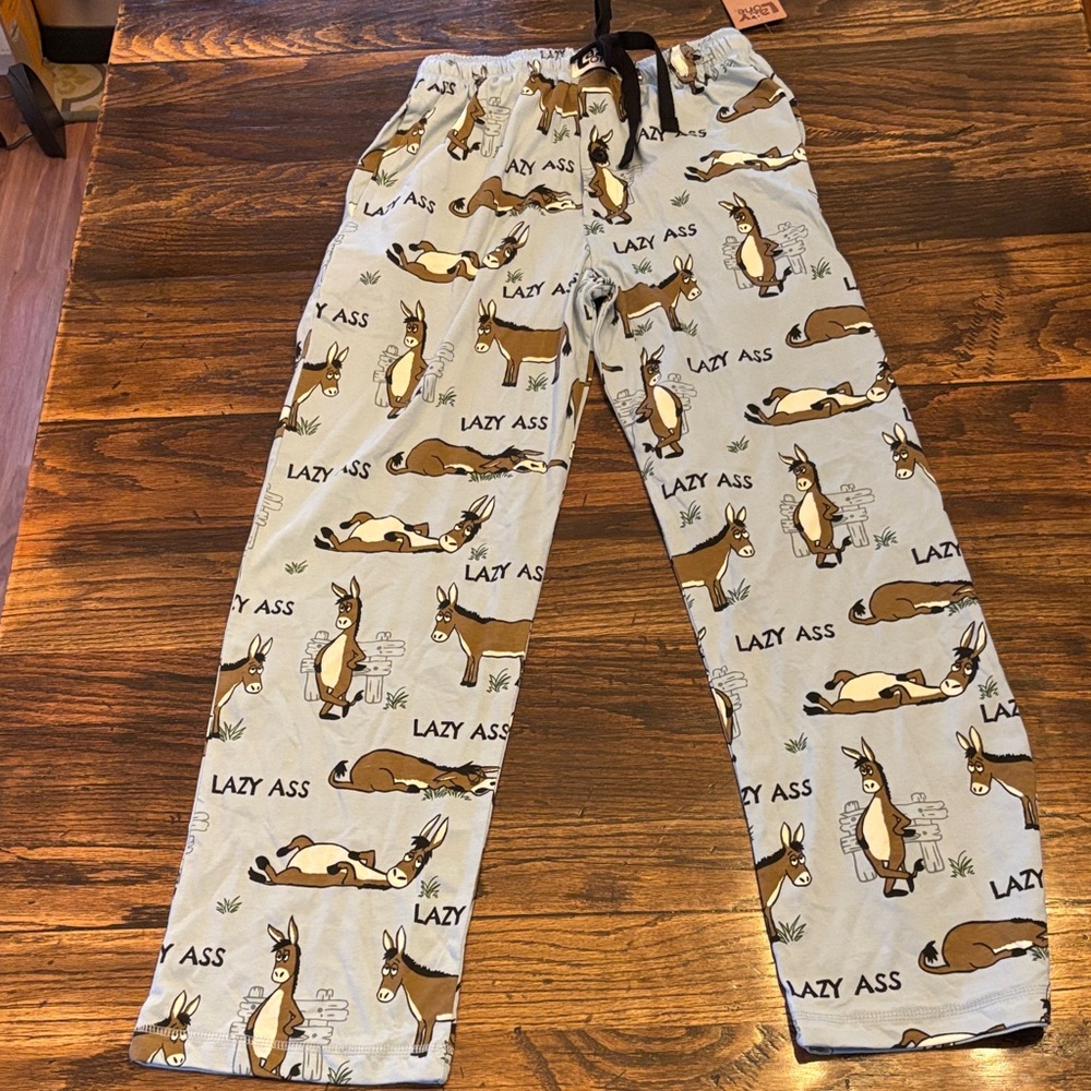 Pajamas with Donkey Print - Gray